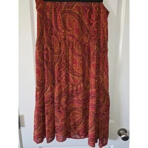 Chadwicks Sheer Overlay Tiered Skirt 14P ❤️